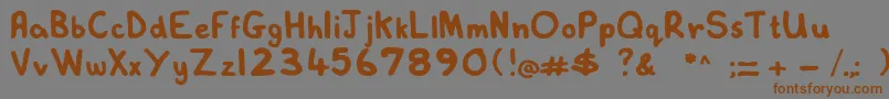 Lovelexiehandwritten Font – Brown Fonts on Gray Background