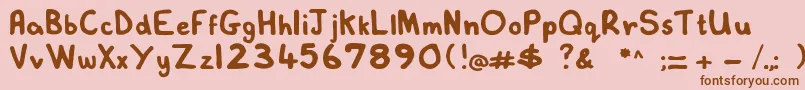 Lovelexiehandwritten Font – Brown Fonts on Pink Background