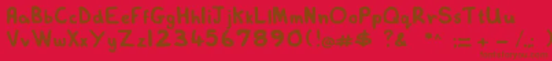 Police Lovelexiehandwritten – polices brunes sur fond rouge