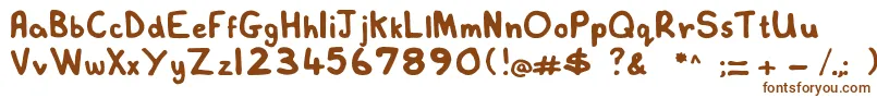 Шрифт Lovelexiehandwritten – коричневые шрифты на белом фоне