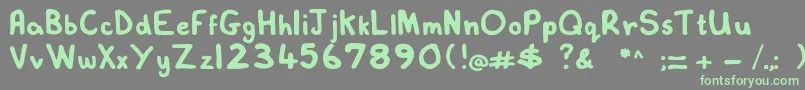 Lovelexiehandwritten Font – Green Fonts on Gray Background
