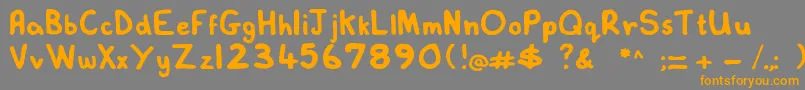 Lovelexiehandwritten Font – Orange Fonts on Gray Background