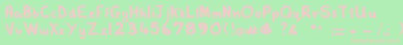Lovelexiehandwritten Font – Pink Fonts on Green Background