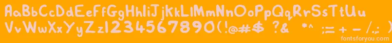 Lovelexiehandwritten Font – Pink Fonts on Orange Background