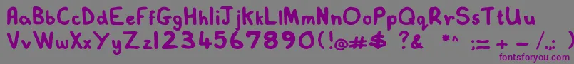 Шрифт Lovelexiehandwritten – фиолетовые шрифты на сером фоне