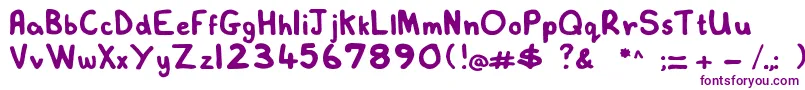 Lovelexiehandwritten-fontti – violetit fontit valkoisella taustalla