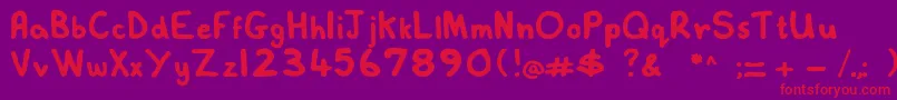 Lovelexiehandwritten Font – Red Fonts on Purple Background