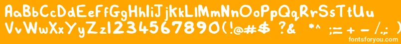 Lovelexiehandwritten Font – White Fonts on Orange Background