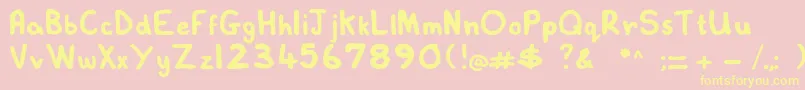 Lovelexiehandwritten Font – Yellow Fonts on Pink Background