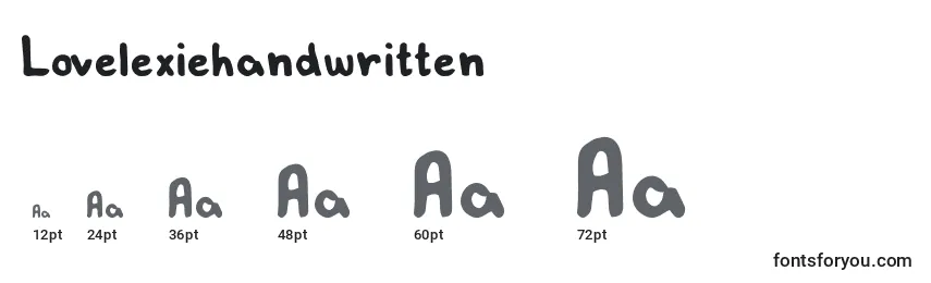 Größen der Schriftart Lovelexiehandwritten