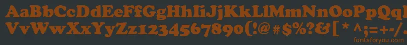 Agcrownstyle-fontti – ruskeat fontit mustalla taustalla