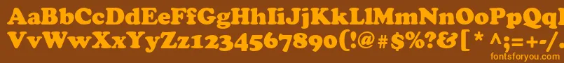 Agcrownstyle Font – Orange Fonts on Brown Background