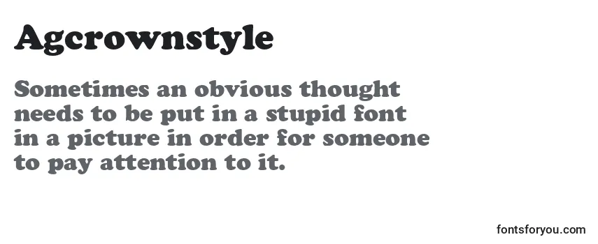 Agcrownstyle Font