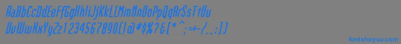 GothikkaBolditalic Font – Blue Fonts on Gray Background