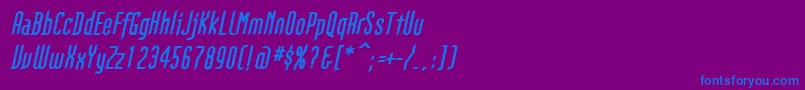 フォントGothikkaBolditalic – 紫色の背景に青い文字