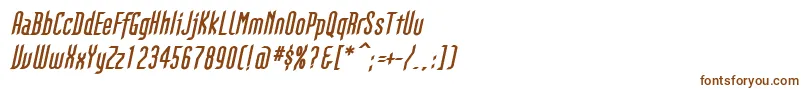 GothikkaBolditalic Font – Brown Fonts on White Background