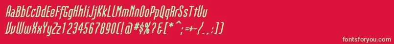 フォントGothikkaBolditalic – 赤い背景に緑の文字