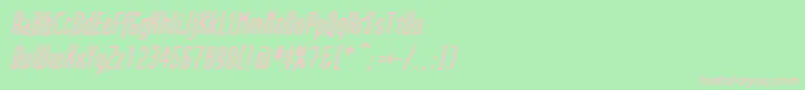 GothikkaBolditalic-Schriftart – Rosa Schriften auf grünem Hintergrund