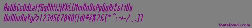GothikkaBolditalic Font – Purple Fonts on Gray Background