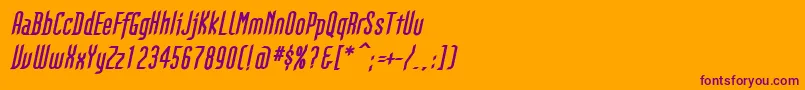 GothikkaBolditalic Font – Purple Fonts on Orange Background
