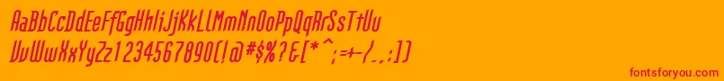 フォントGothikkaBolditalic – オレンジの背景に赤い文字