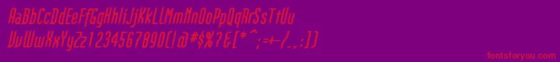 フォントGothikkaBolditalic – 紫の背景に赤い文字