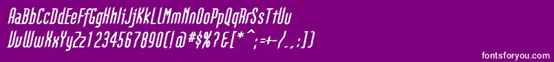 GothikkaBolditalic Font – White Fonts on Purple Background