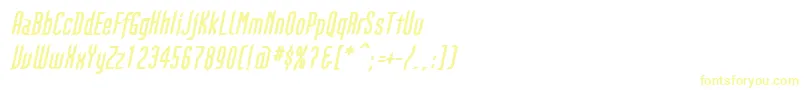 Шрифт GothikkaBolditalic – жёлтые шрифты