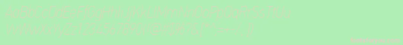 Police PfdintextcondproXthinitalic – polices roses sur fond vert