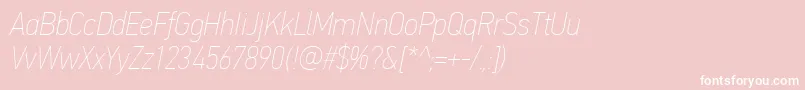Saiba mais sobre a fonte PfdintextcondproXthinitalic Fonte PfdintextcondproXthinitalic – fontes brancas em um fundo rosa
