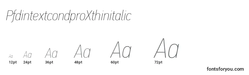 PfdintextcondproXthinitalic Font Sizes