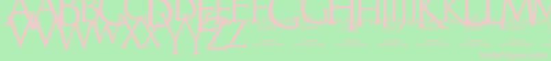 Anune Font – Pink Fonts on Green Background