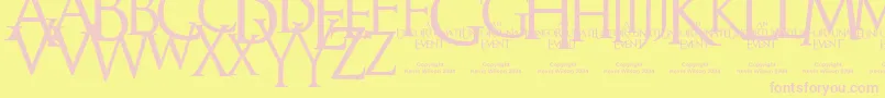 Anune Font – Pink Fonts on Yellow Background
