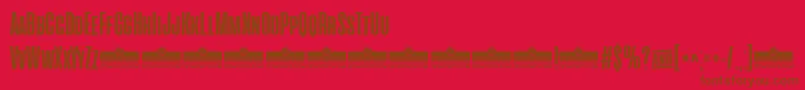 CinematograficaBoldTrial Font – Brown Fonts on Red Background