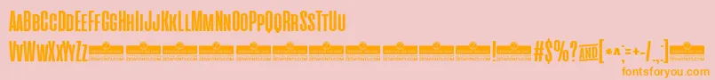 CinematograficaBoldTrial Font – Orange Fonts on Pink Background