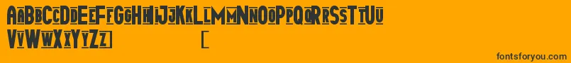 TipoCapital1St Font – Black Fonts on Orange Background