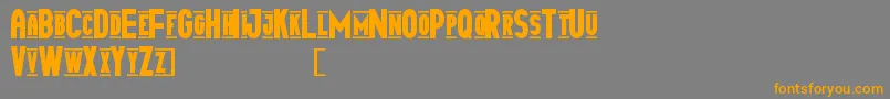 TipoCapital1St Font – Orange Fonts on Gray Background