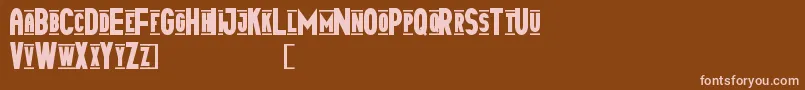 TipoCapital1St Font – Pink Fonts on Brown Background