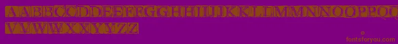 WetPlate-Schriftart – Braune Schriften auf violettem Hintergrund