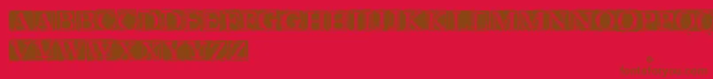 WetPlate Font – Brown Fonts on Red Background