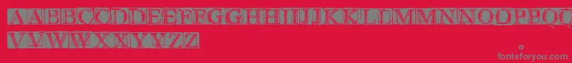 WetPlate-Schriftart – Graue Schriften auf rotem Hintergrund