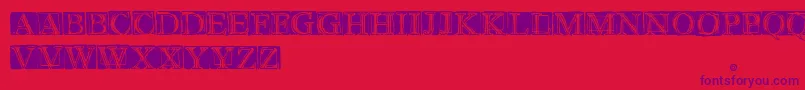 WetPlate Font – Purple Fonts on Red Background