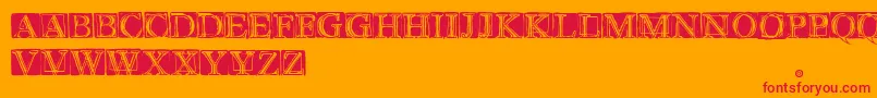 WetPlate Font – Red Fonts on Orange Background