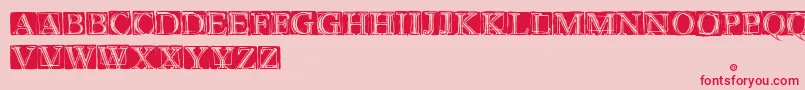 WetPlate Font – Red Fonts on Pink Background