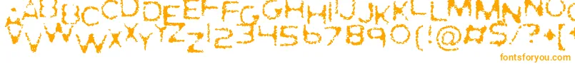 GhostlyPrints Font – Orange Fonts on White Background