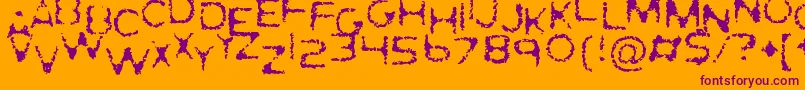 GhostlyPrints Font – Purple Fonts on Orange Background