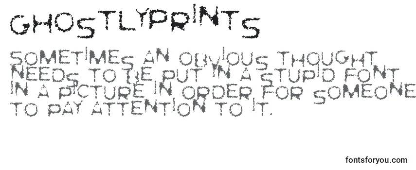 Обзор шрифта GhostlyPrints