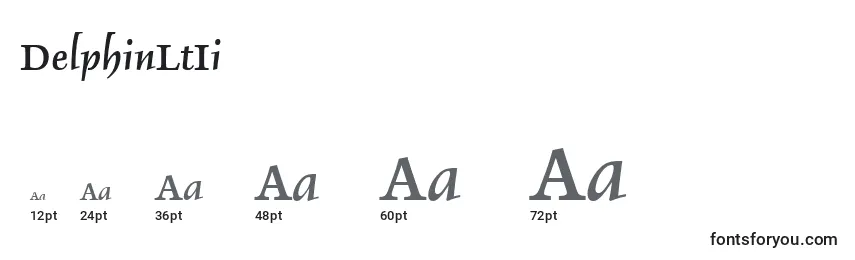 DelphinLtIi Font Sizes