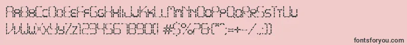 PointyIronFence-fontti – mustat fontit vaaleanpunaisella taustalla