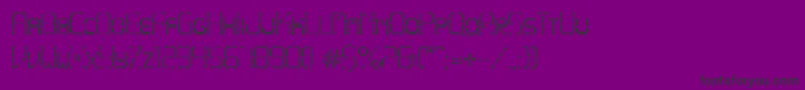 PointyIronFence-fontti – mustat fontit violetilla taustalla